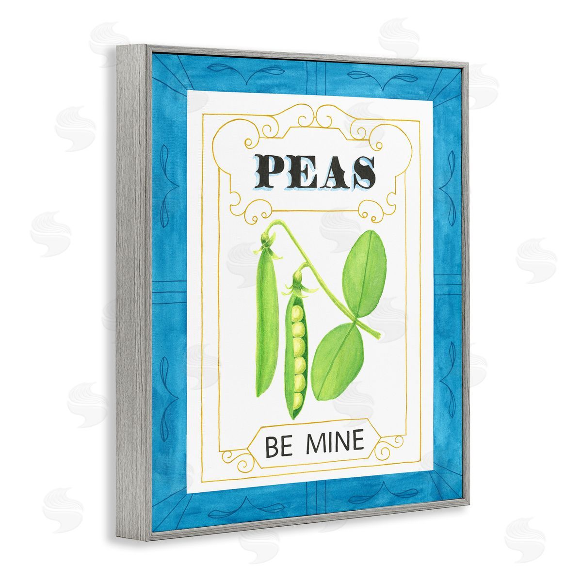Lara Beeston Peas Be Mine Pun Canvas Wall Art Print