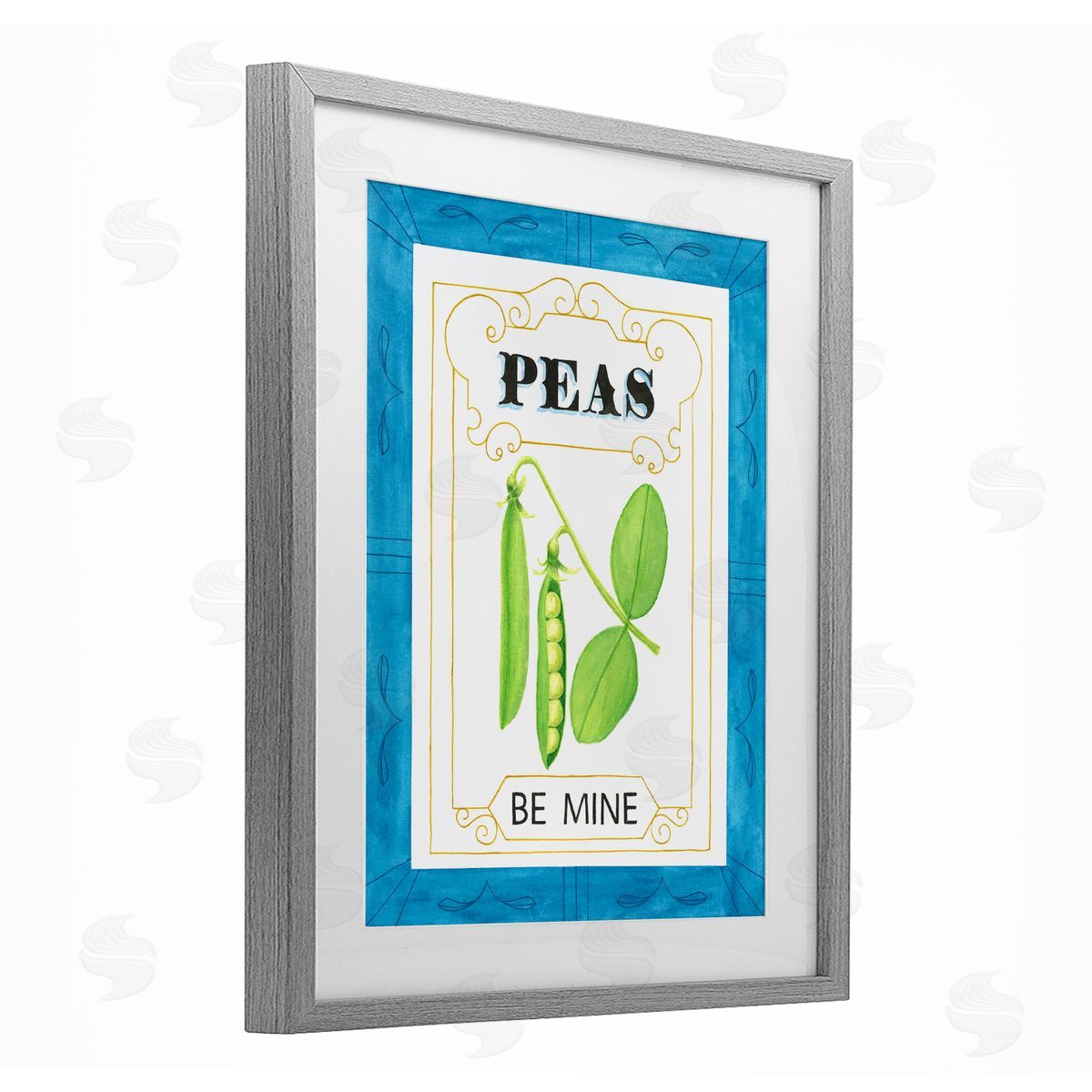Lara Beeston Peas Be Mine Pun Canvas Wall Art Print