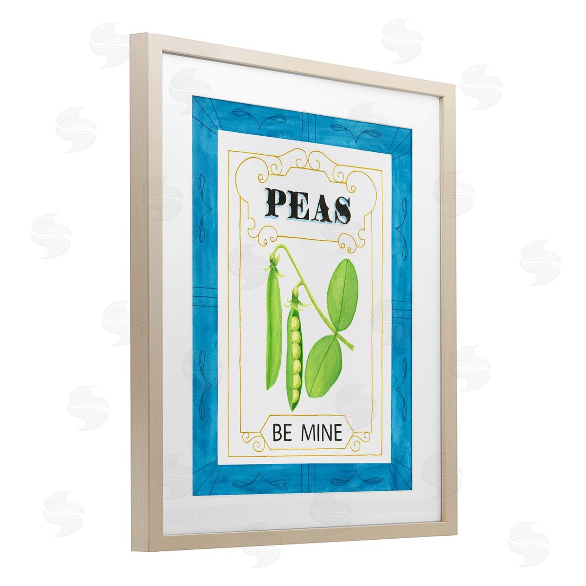 Lara Beeston Peas Be Mine Pun Canvas Wall Art Print