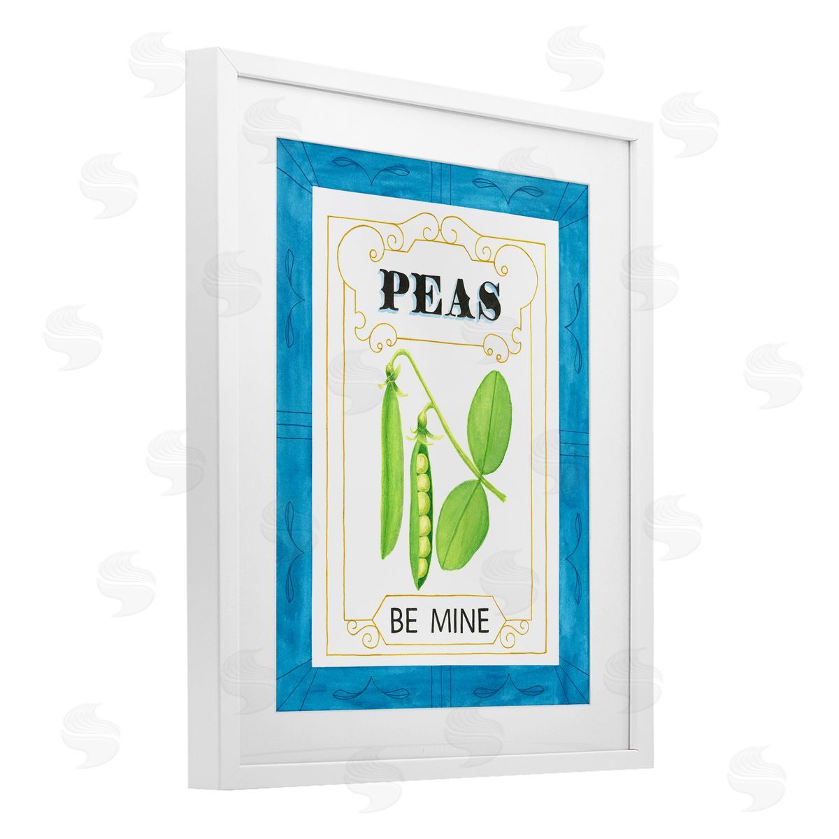 Lara Beeston Peas Be Mine Pun Canvas Wall Art Print