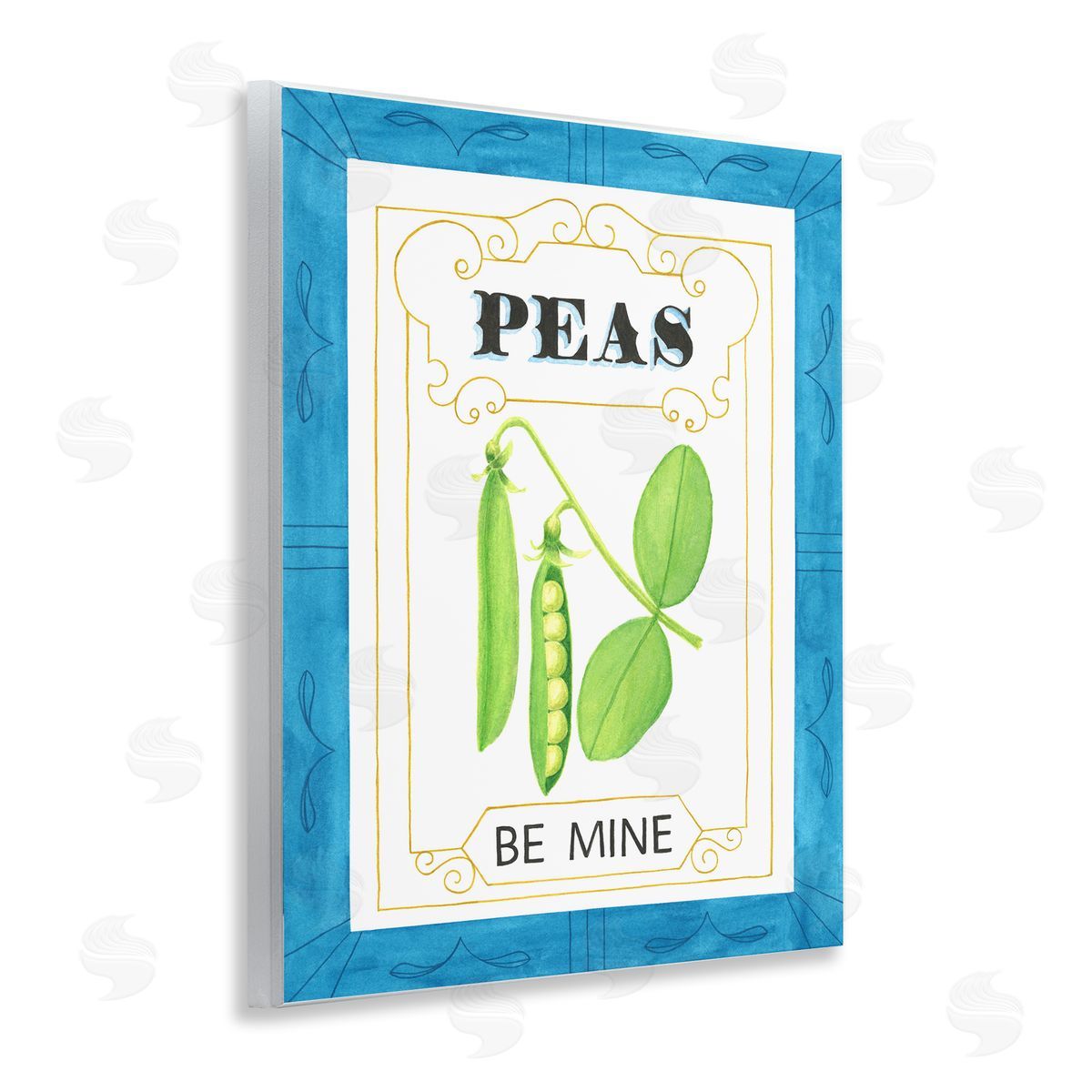 Lara Beeston Peas Be Mine Pun Canvas Wall Art Print