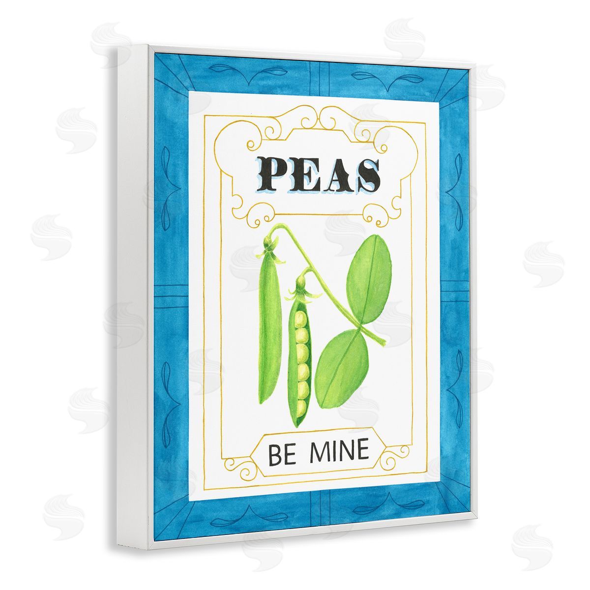 Lara Beeston Peas Be Mine Pun Canvas Wall Art Print