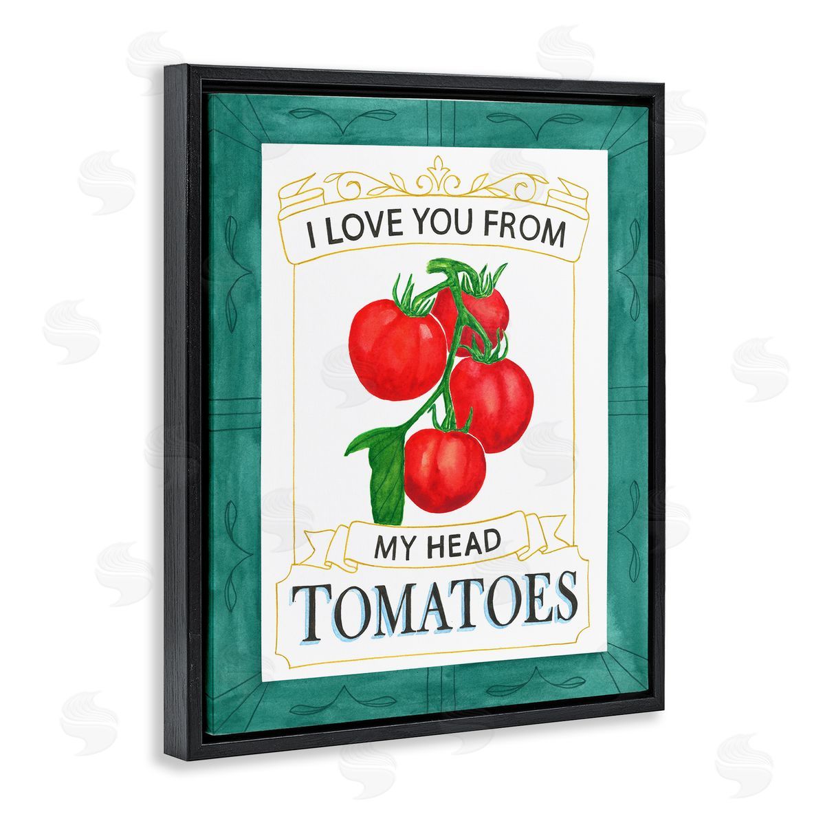 Lara Beeston My Head Tomatoes Pun Canvas Wall Art Print