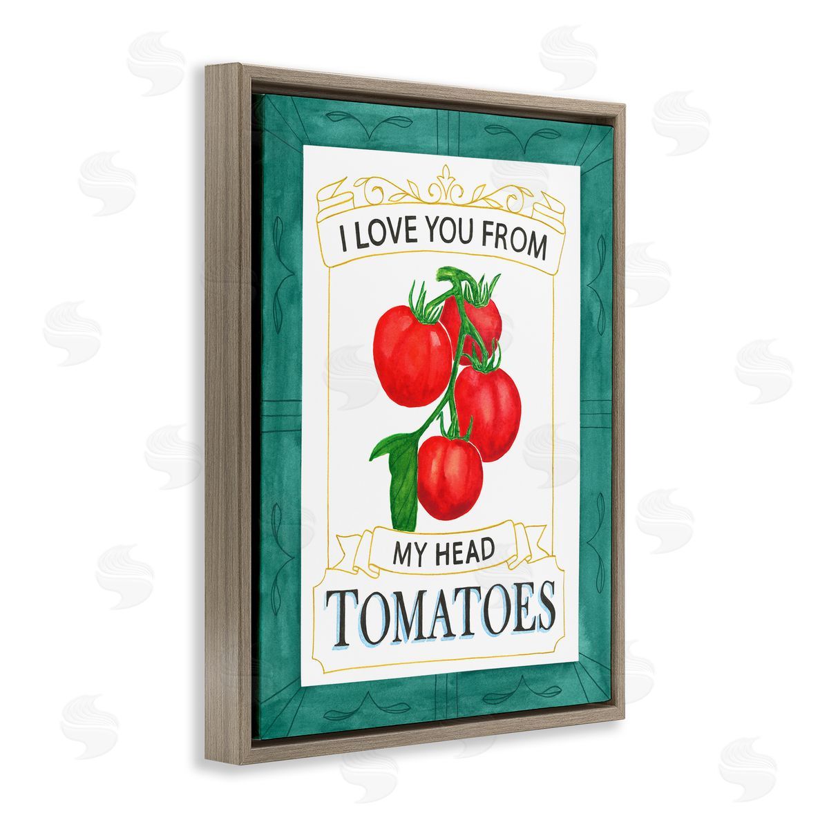 Lara Beeston My Head Tomatoes Pun Canvas Wall Art Print