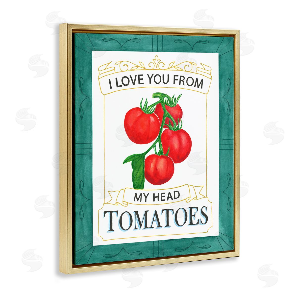 Lara Beeston My Head Tomatoes Pun Canvas Wall Art Print