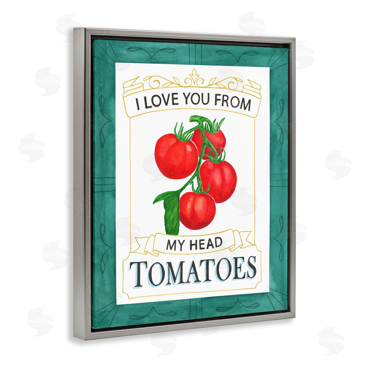 Lara Beeston My Head Tomatoes Pun Canvas Wall Art Print