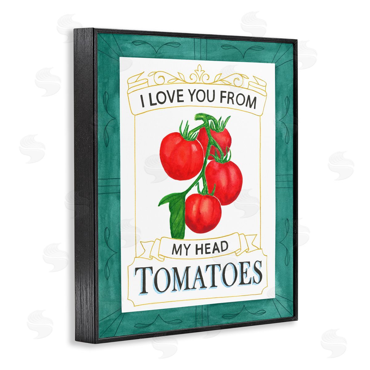 Lara Beeston My Head Tomatoes Pun Canvas Wall Art Print