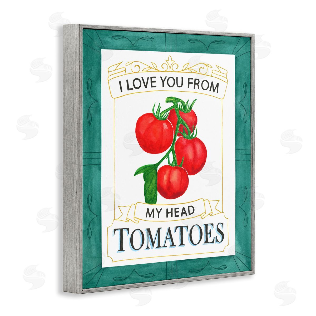 Lara Beeston My Head Tomatoes Pun Canvas Wall Art Print