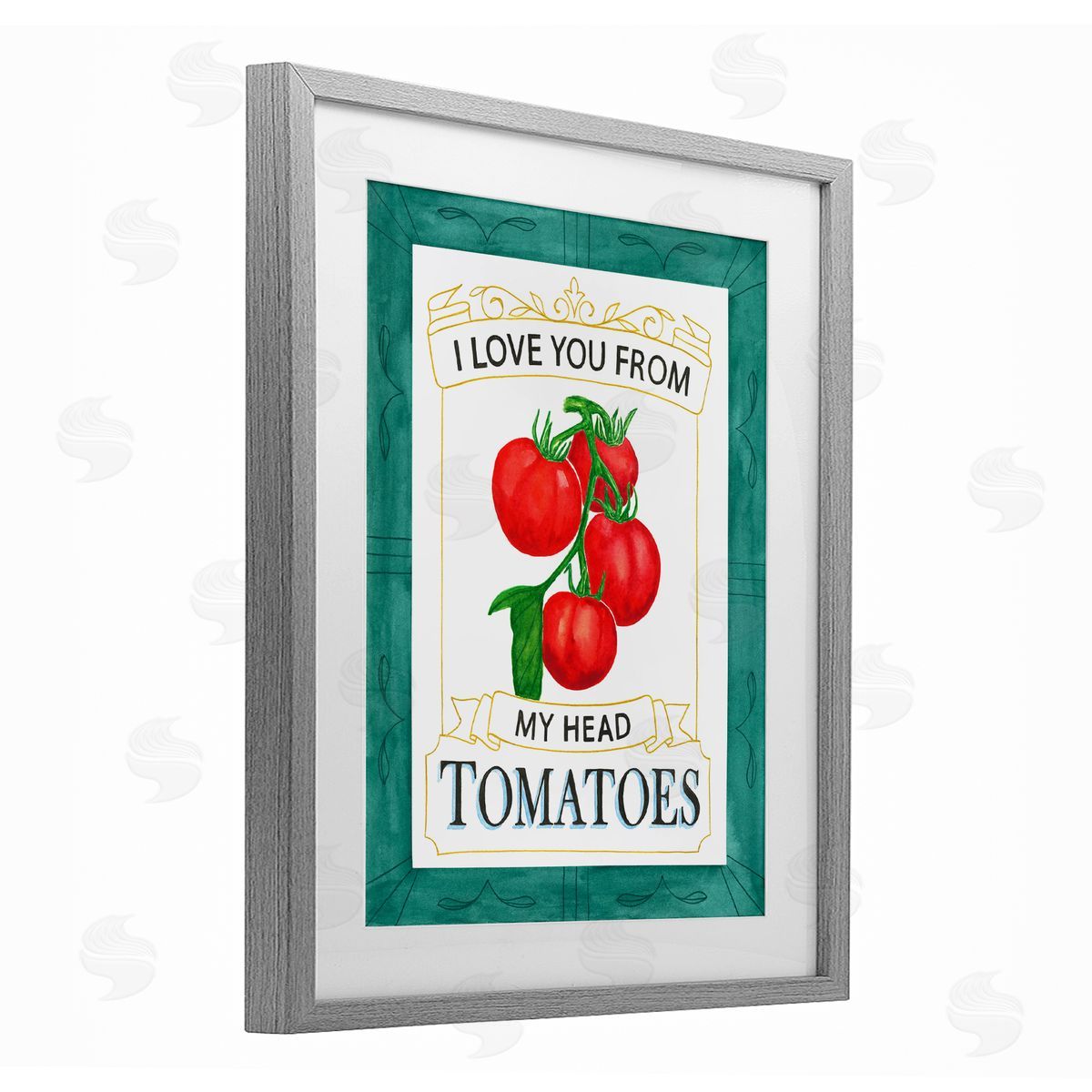 Lara Beeston My Head Tomatoes Pun Canvas Wall Art Print