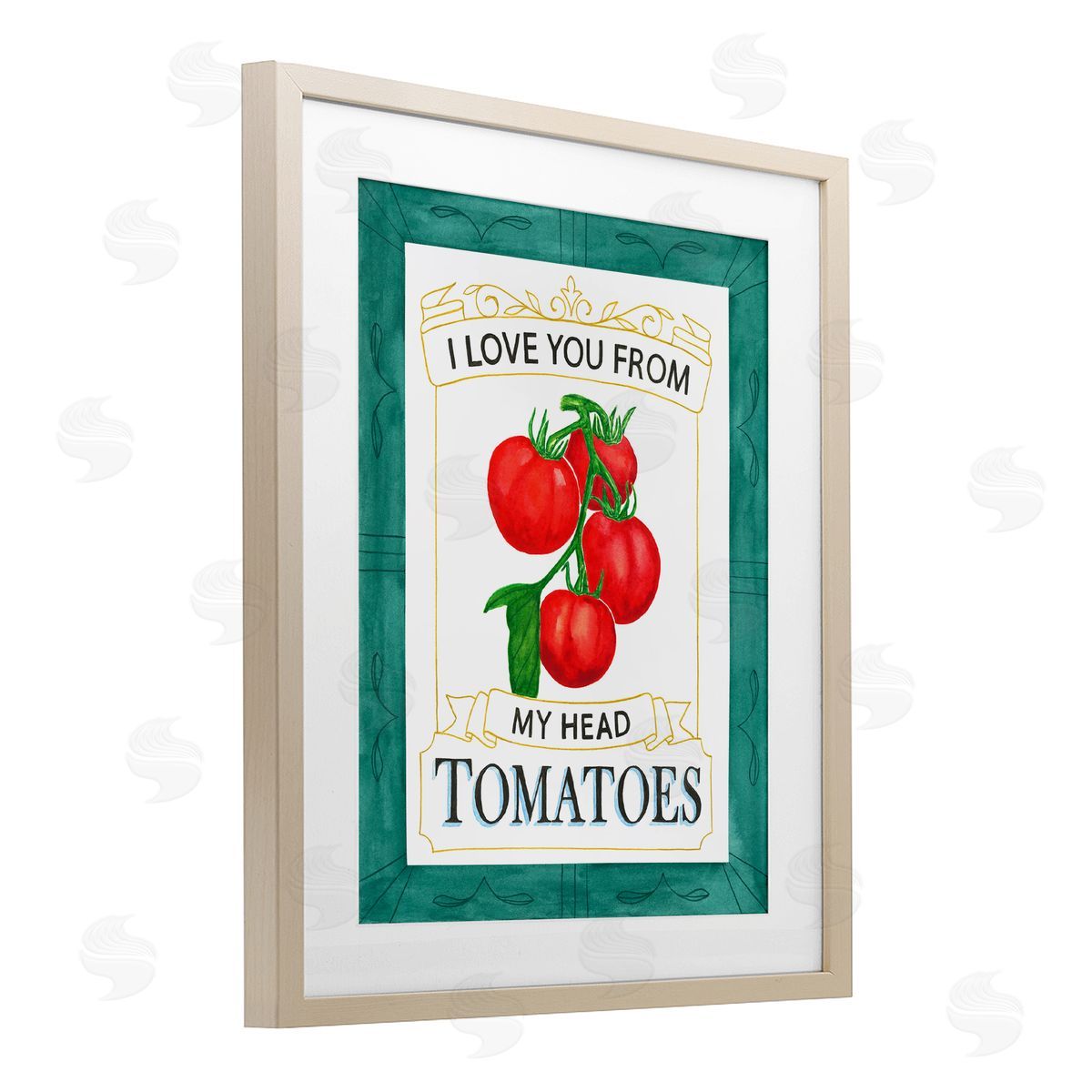 Lara Beeston My Head Tomatoes Pun Canvas Wall Art Print