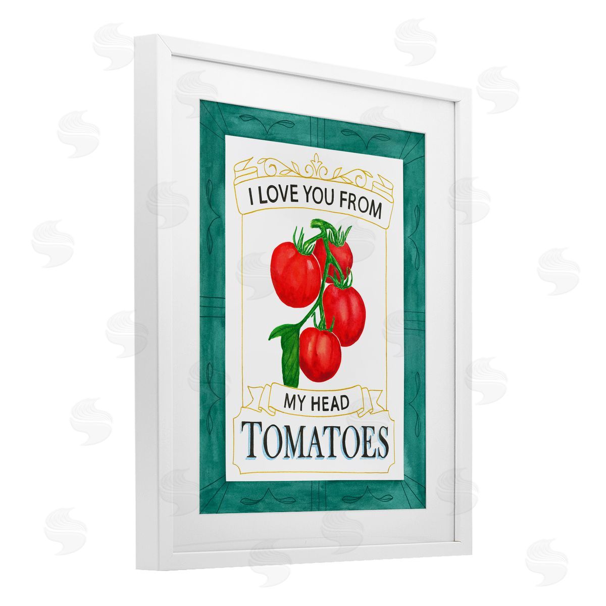 Lara Beeston My Head Tomatoes Pun Canvas Wall Art Print