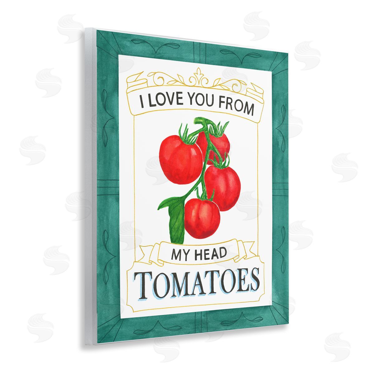 Lara Beeston My Head Tomatoes Pun Canvas Wall Art Print