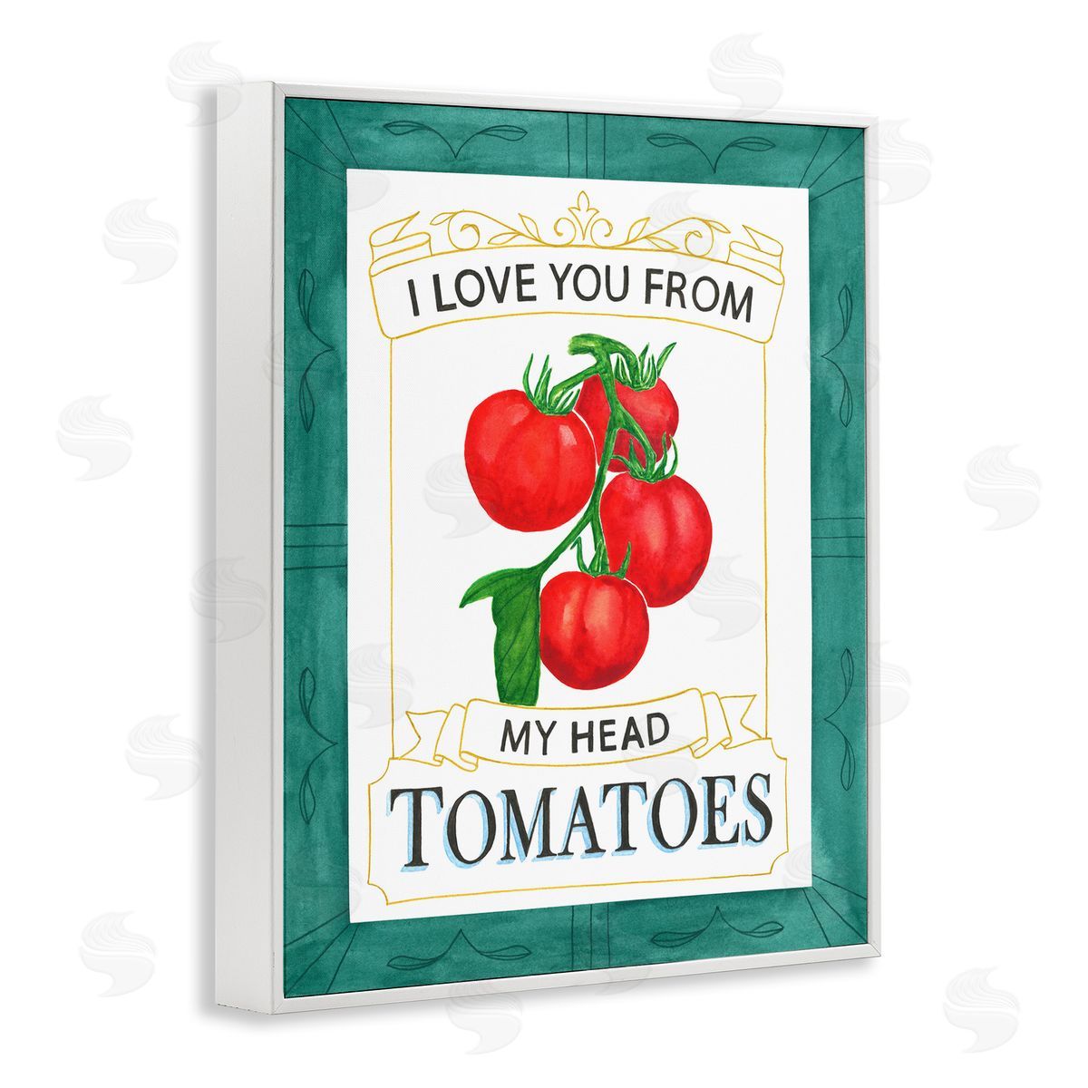 Lara Beeston My Head Tomatoes Pun Canvas Wall Art Print