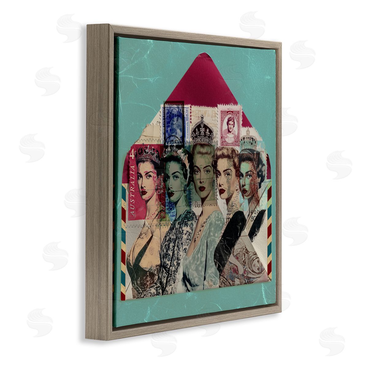Annabelle Hall Vintage Queens Postal Collection Canvas Wall Art Print