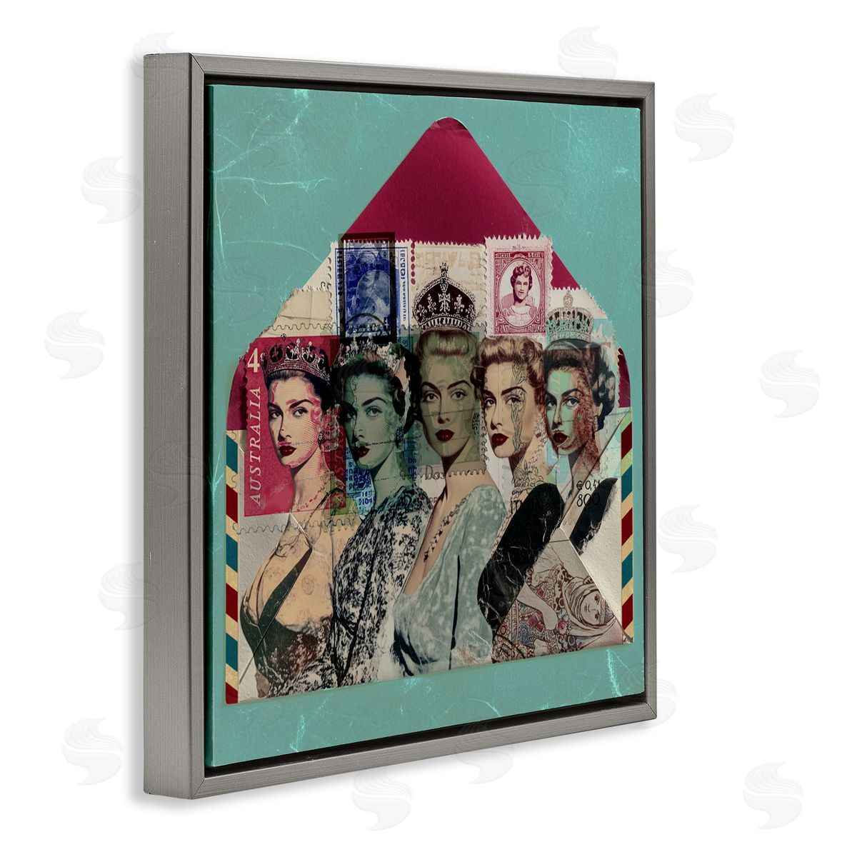 Annabelle Hall Vintage Queens Postal Collection Canvas Wall Art Print