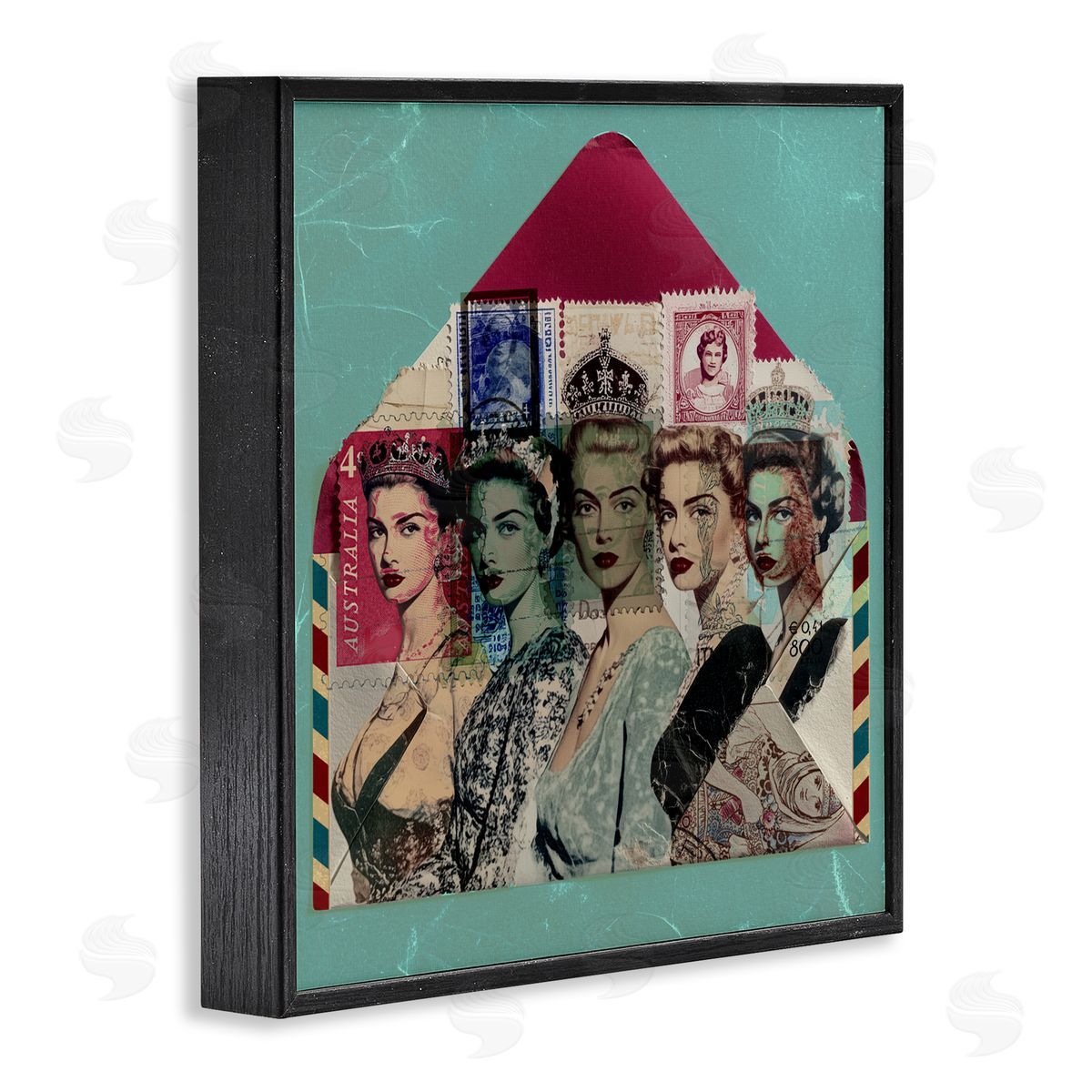 Annabelle Hall Vintage Queens Postal Collection Canvas Wall Art Print