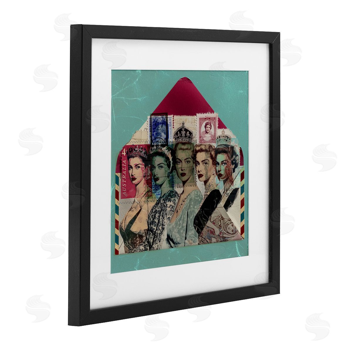 Annabelle Hall Vintage Queens Postal Collection Canvas Wall Art Print