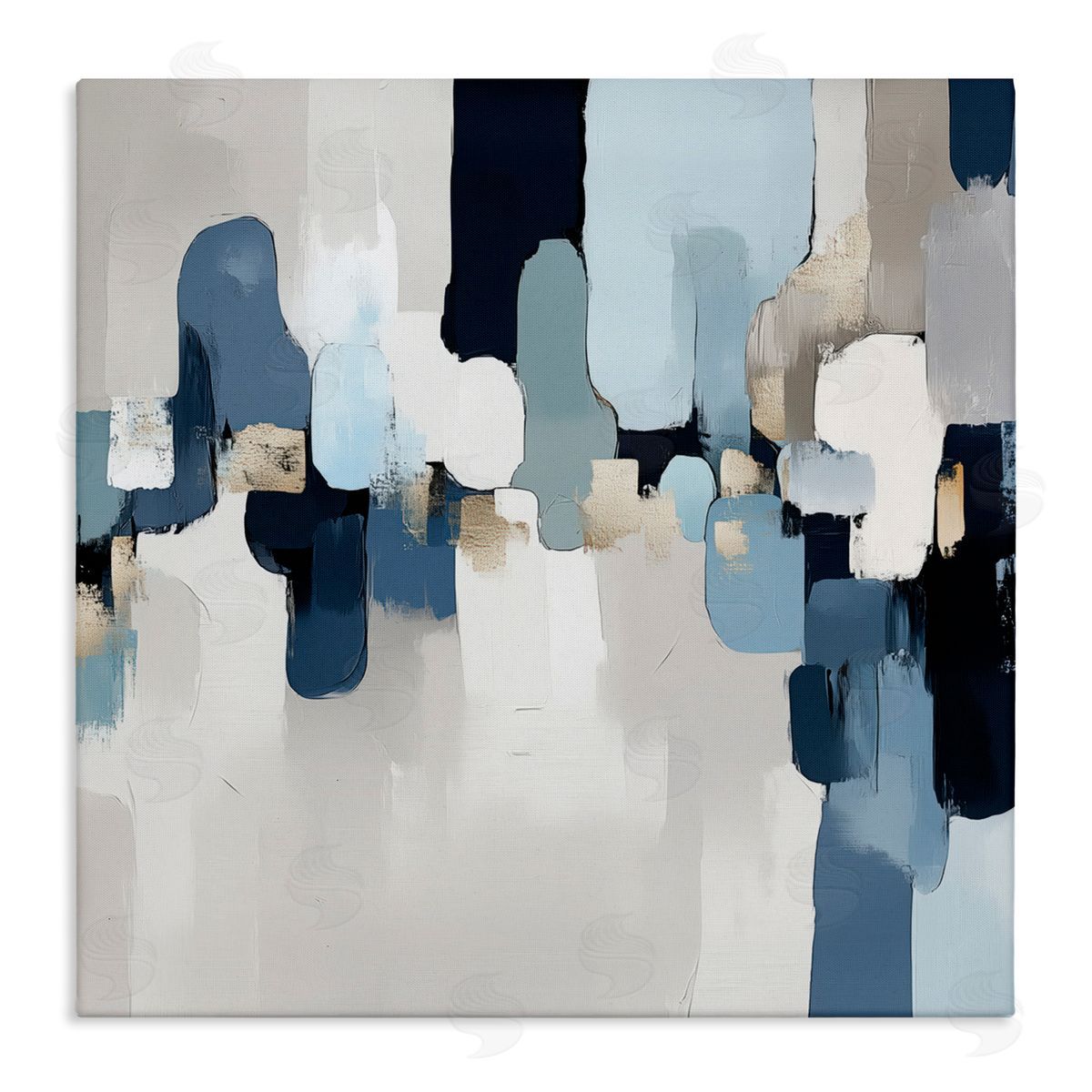 Annabelle Hall Soft Situation Blue Abstract Canvas Wall Art Print