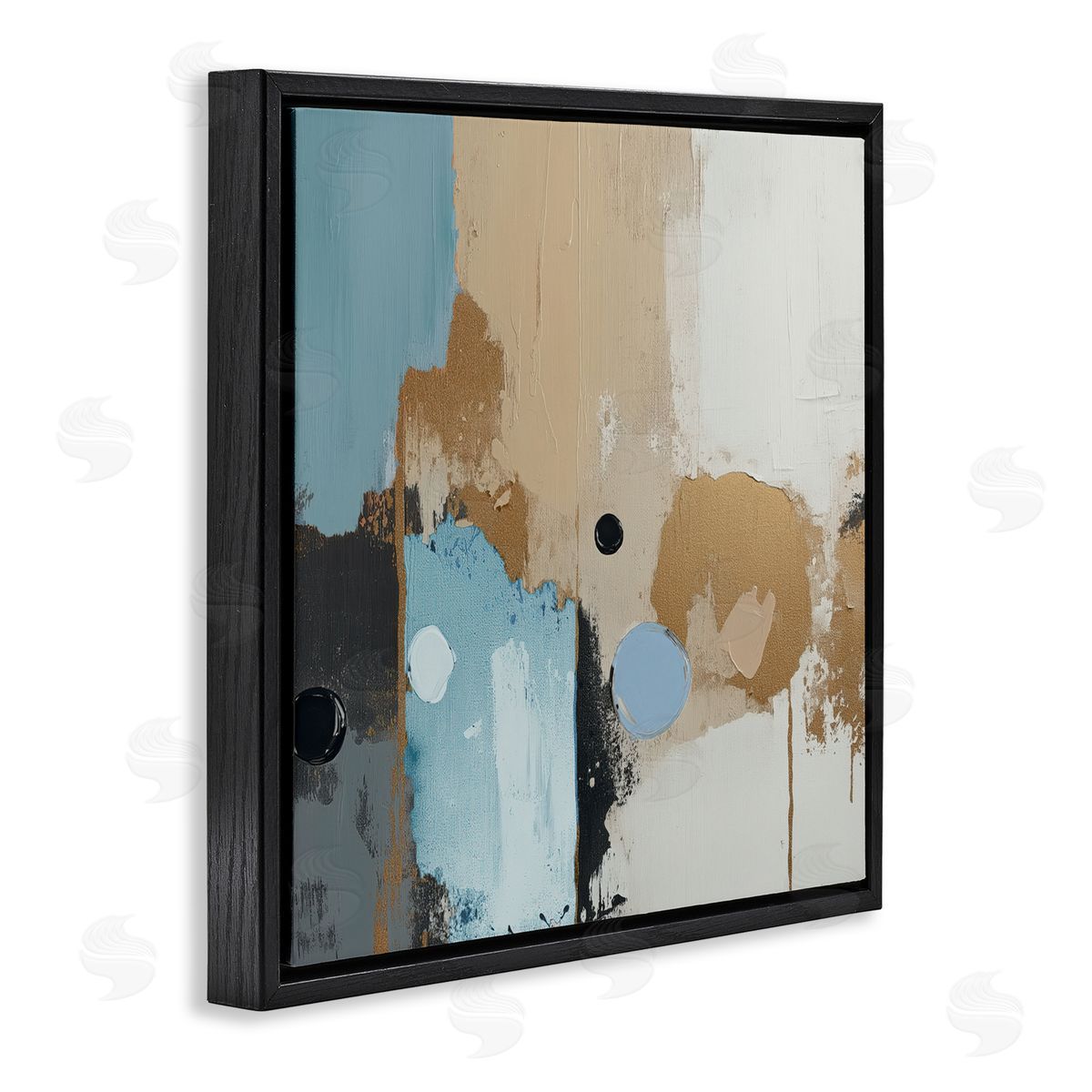 Annabelle Hall Speculations Abstract Brown Blue Canvas Wall Art Print