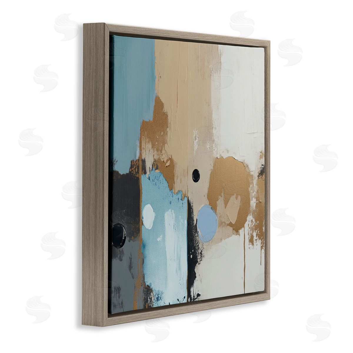 Annabelle Hall Speculations Abstract Brown Blue Canvas Wall Art Print