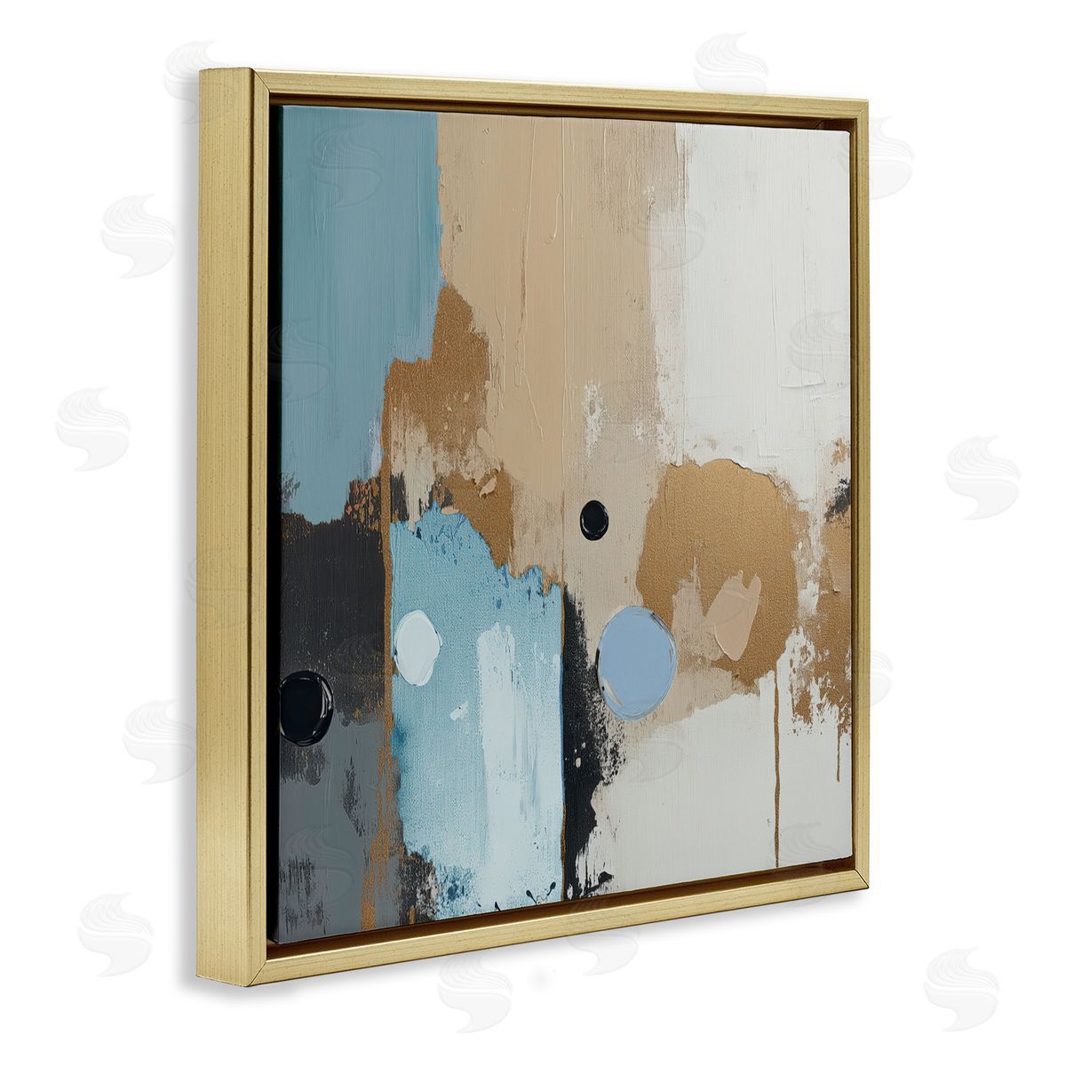 Annabelle Hall Speculations Abstract Brown Blue Canvas Wall Art Print