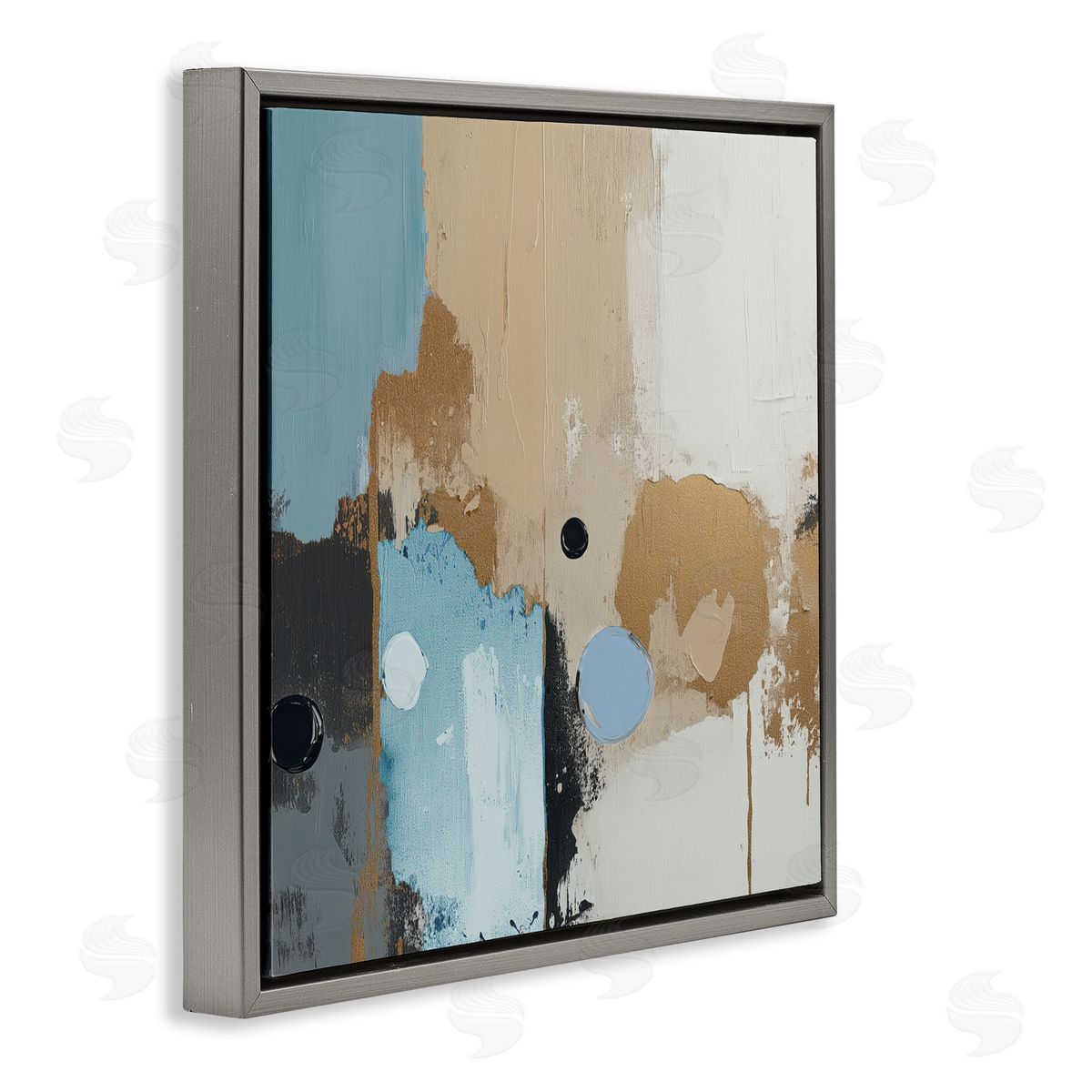 Annabelle Hall Speculations Abstract Brown Blue Canvas Wall Art Print