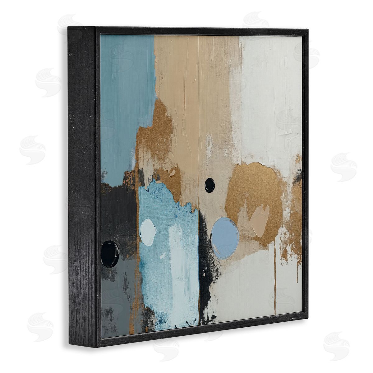 Annabelle Hall Speculations Abstract Brown Blue Canvas Wall Art Print
