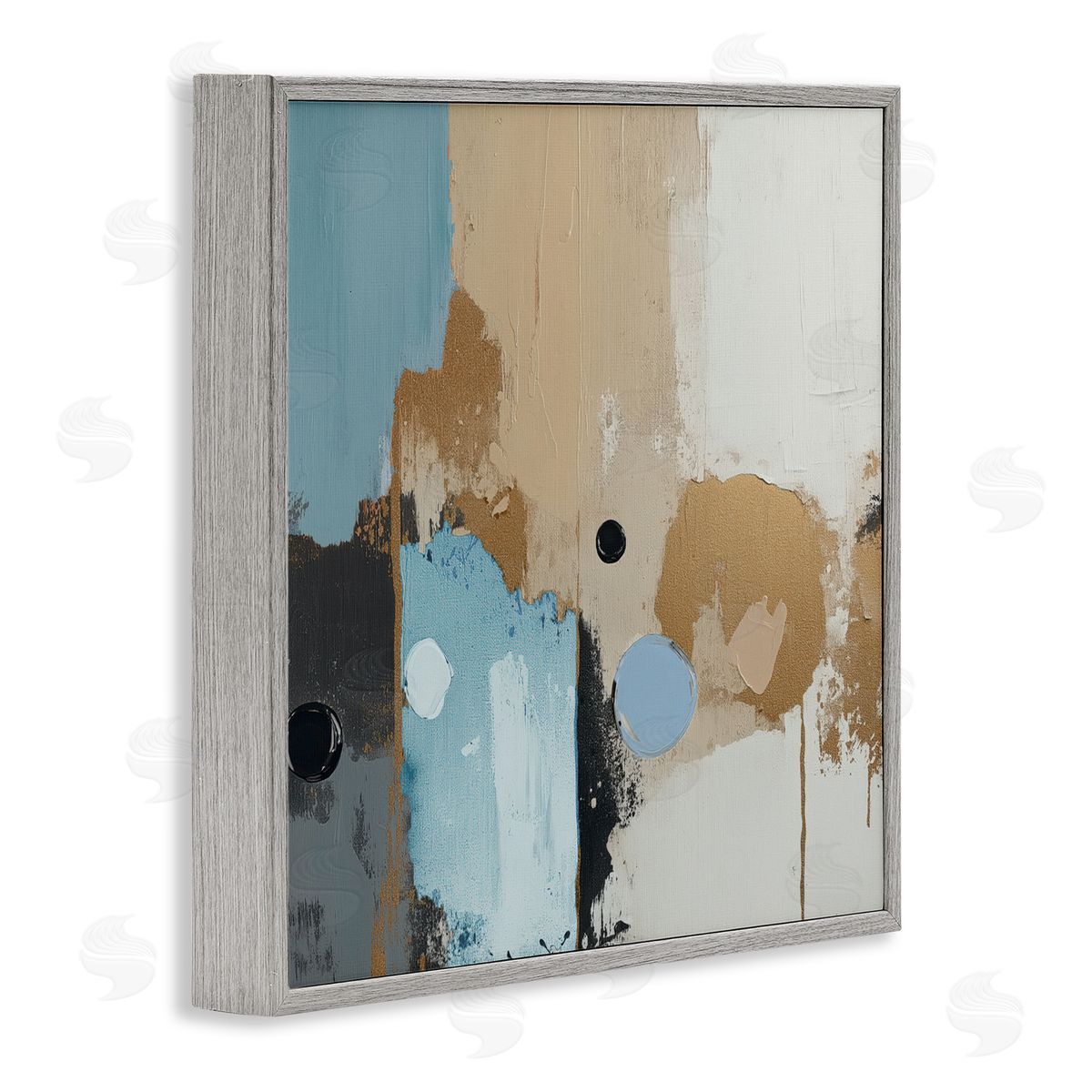 Annabelle Hall Speculations Abstract Brown Blue Canvas Wall Art Print