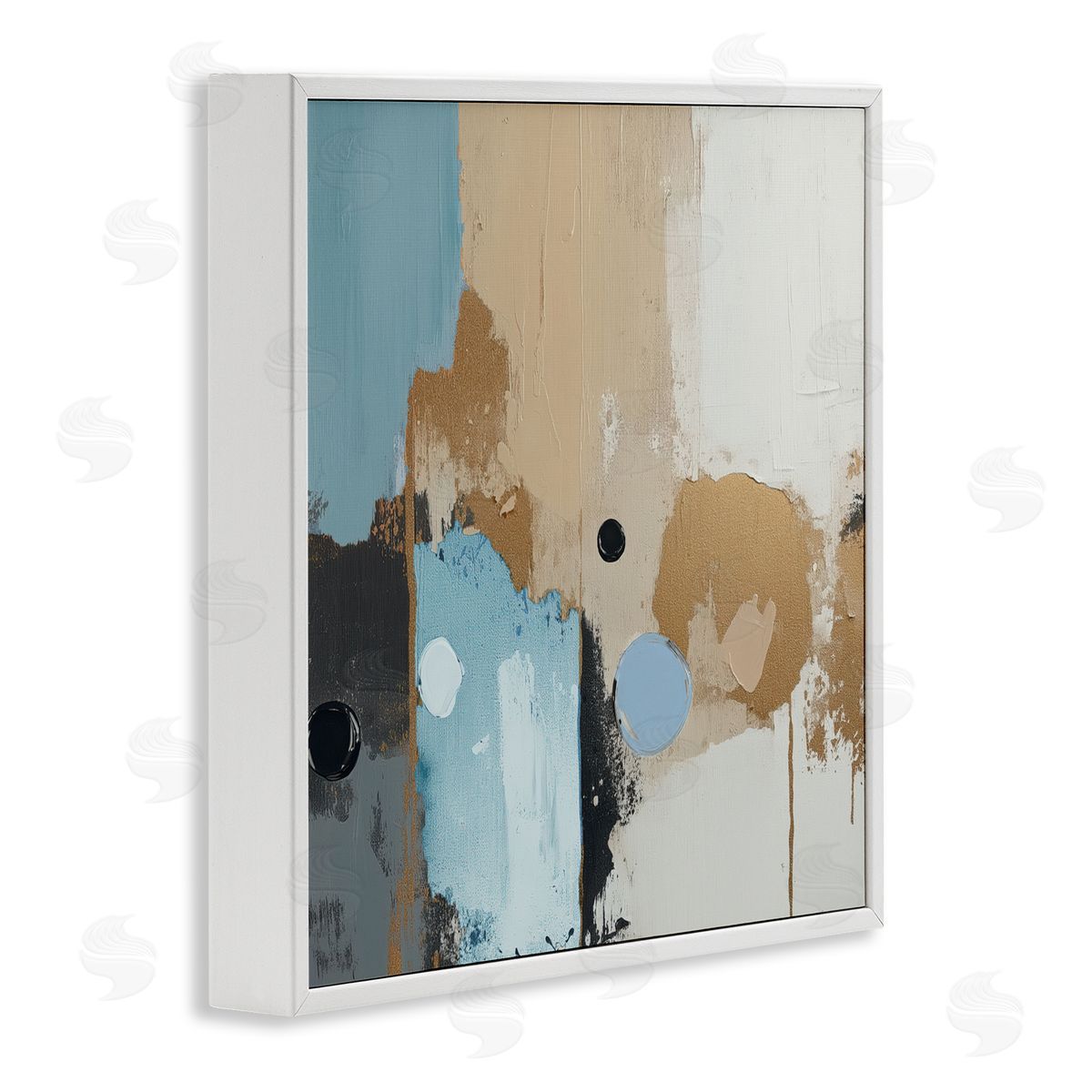 Annabelle Hall Speculations Abstract Brown Blue Canvas Wall Art Print