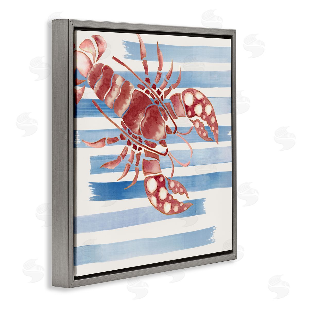 Eli Jones Striped & Dotted Claws Lobster Canvas Wall Art Print