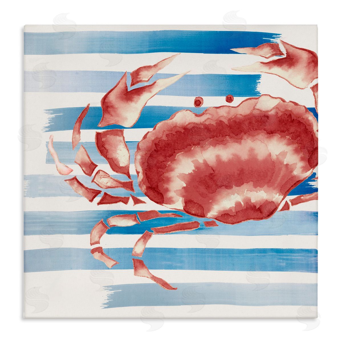 Eli Jones Striped Claw Crab Canvas Wall Art Print