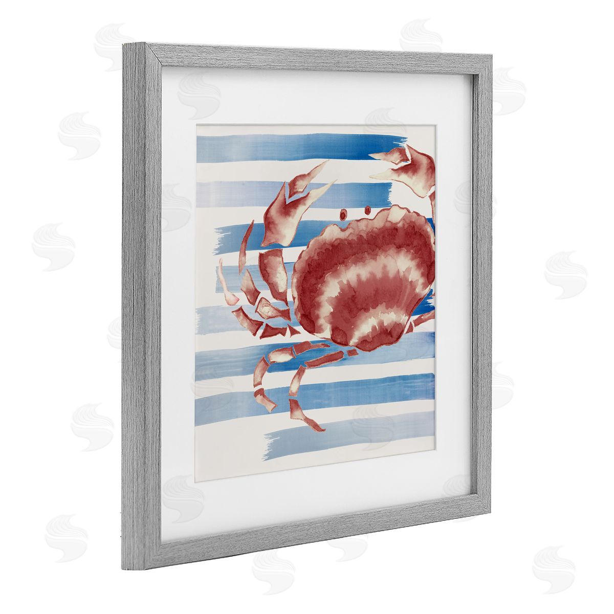 Eli Jones Striped Claw Crab Canvas Wall Art Print