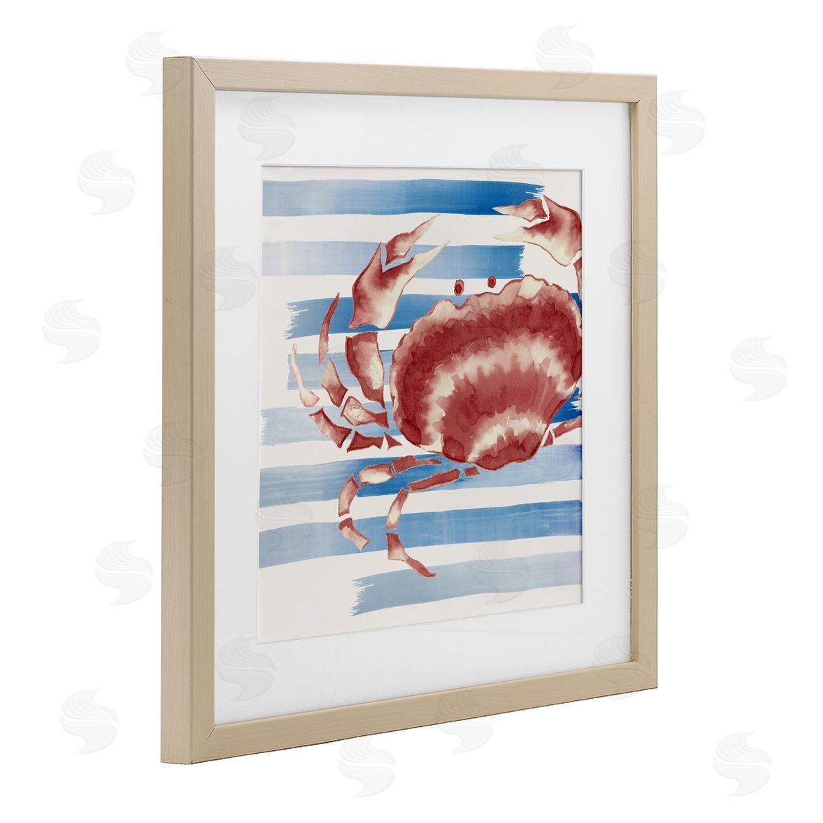 Eli Jones Striped Claw Crab Canvas Wall Art Print