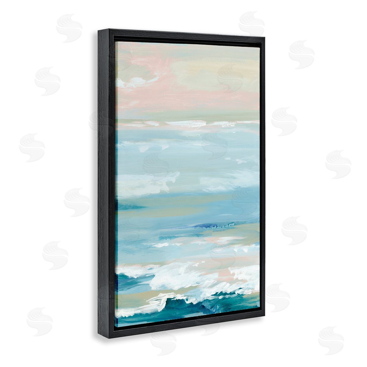 Lera Seaside Blush Abstraction Canvas Wall Art Print