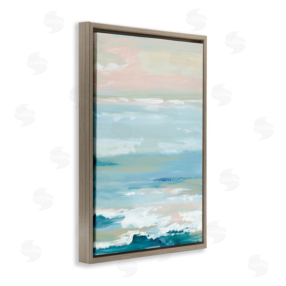 Lera Seaside Blush Abstraction Canvas Wall Art Print