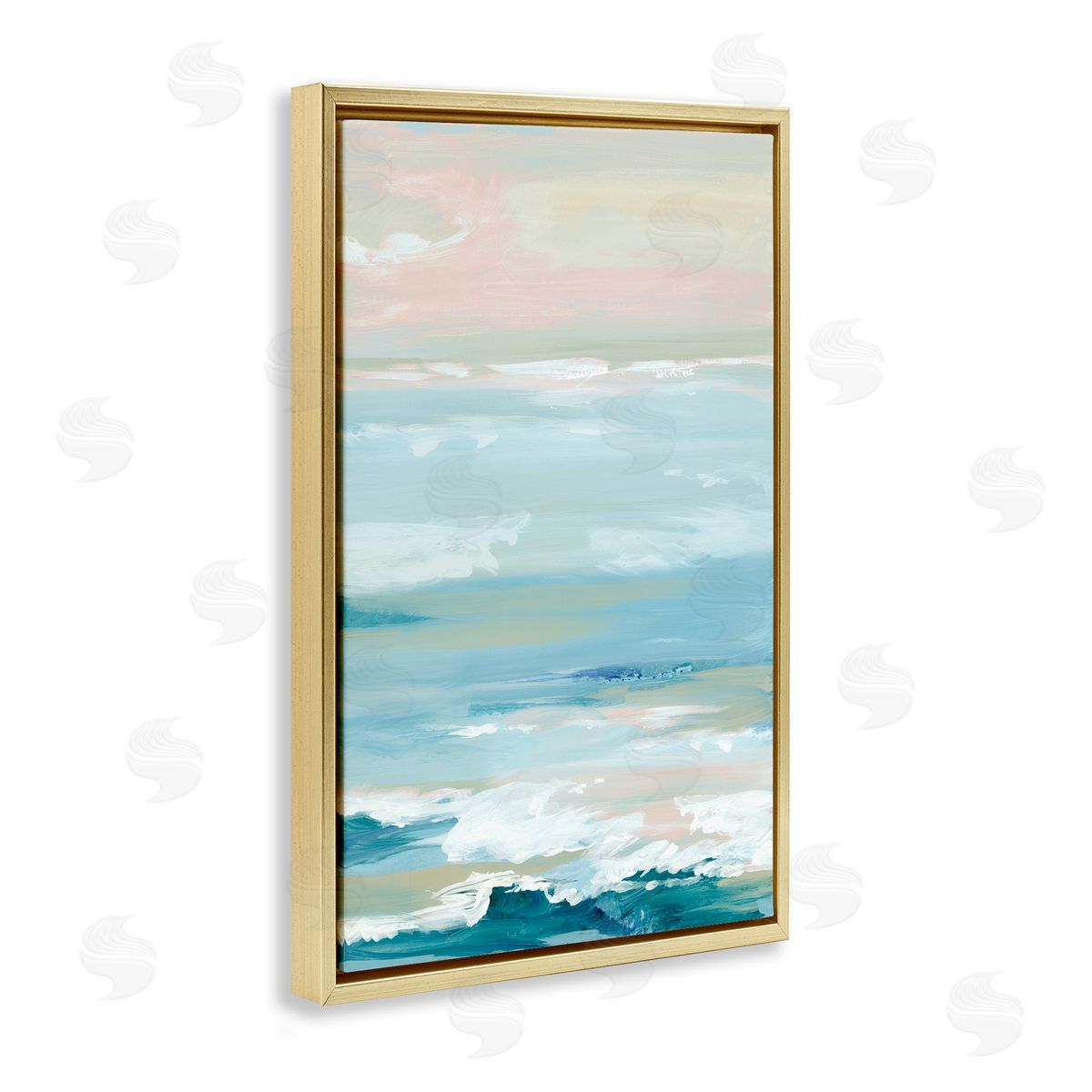 Lera Seaside Blush Abstraction Canvas Wall Art Print