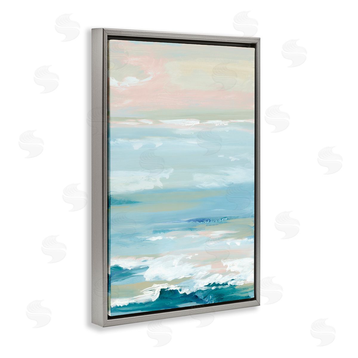 Lera Seaside Blush Abstraction Canvas Wall Art Print