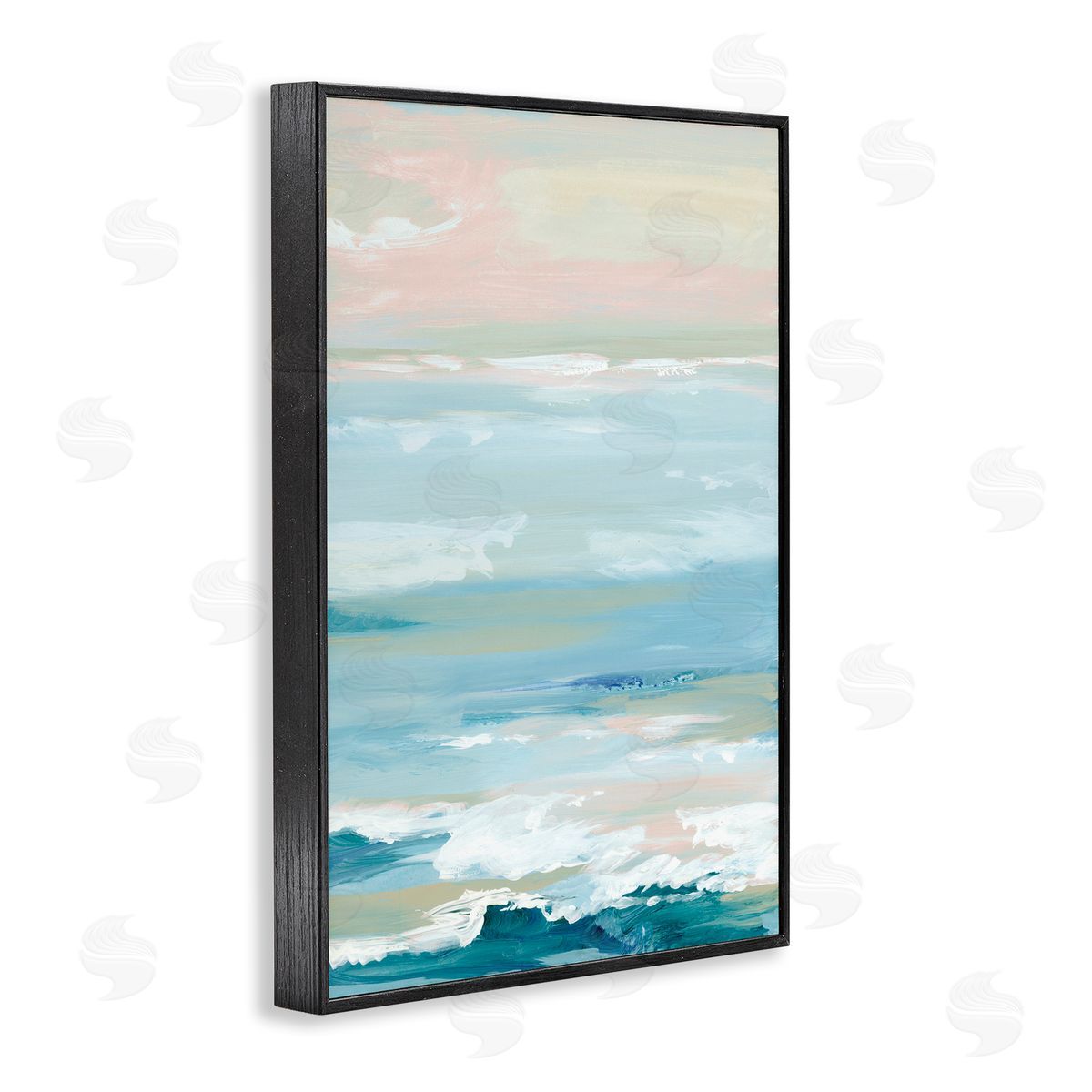 Lera Seaside Blush Abstraction Canvas Wall Art Print