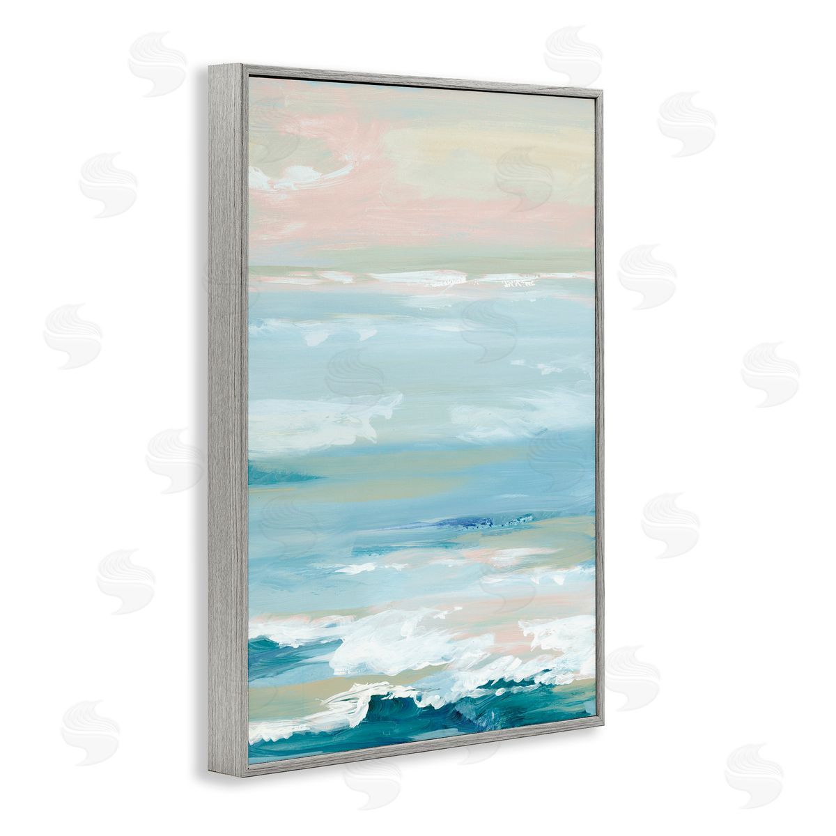 Lera Seaside Blush Abstraction Canvas Wall Art Print