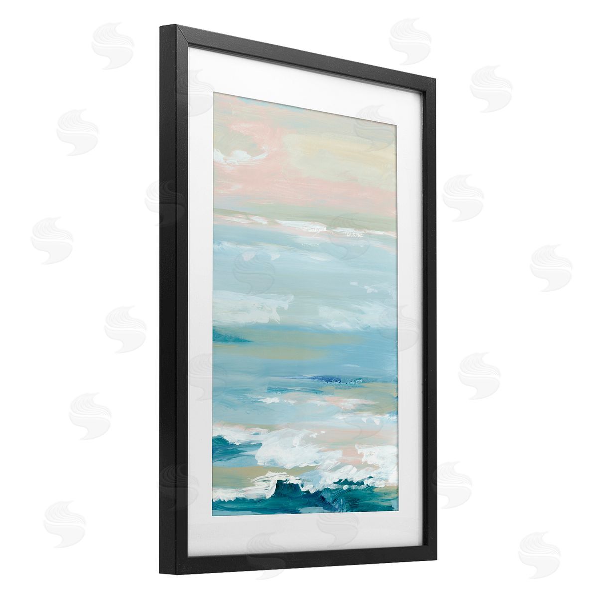 Lera Seaside Blush Abstraction Canvas Wall Art Print