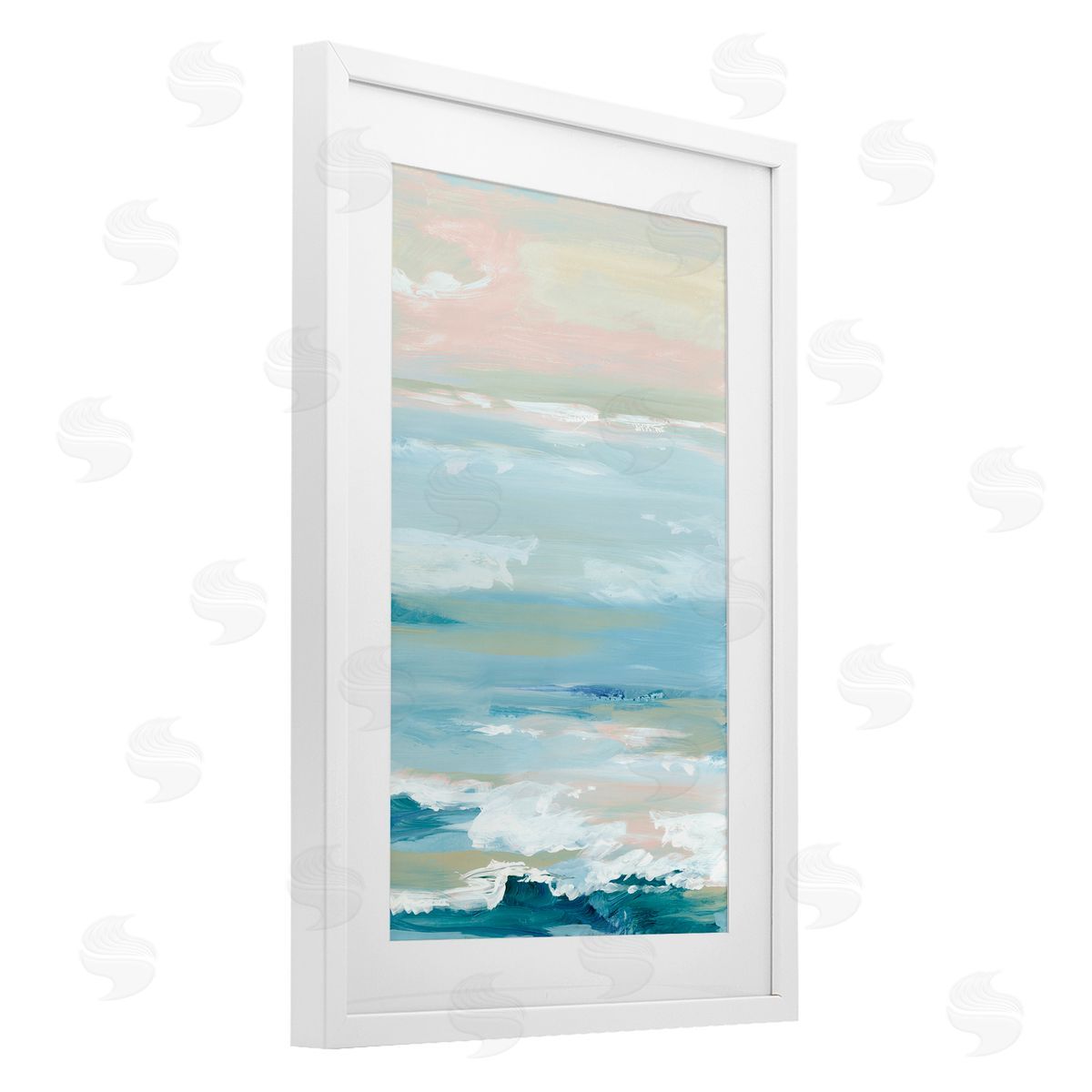Lera Seaside Blush Abstraction Canvas Wall Art Print