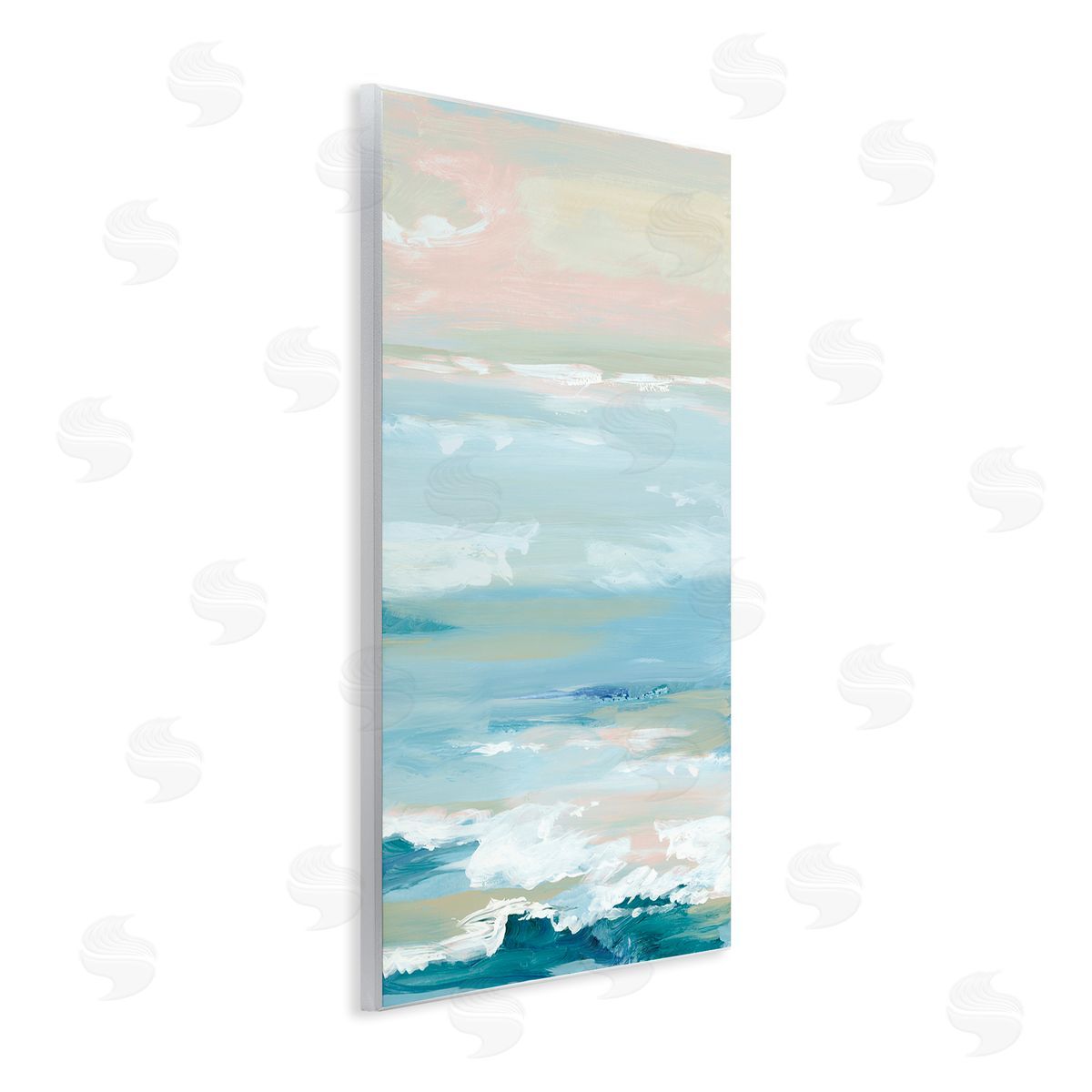 Lera Seaside Blush Abstraction Canvas Wall Art Print