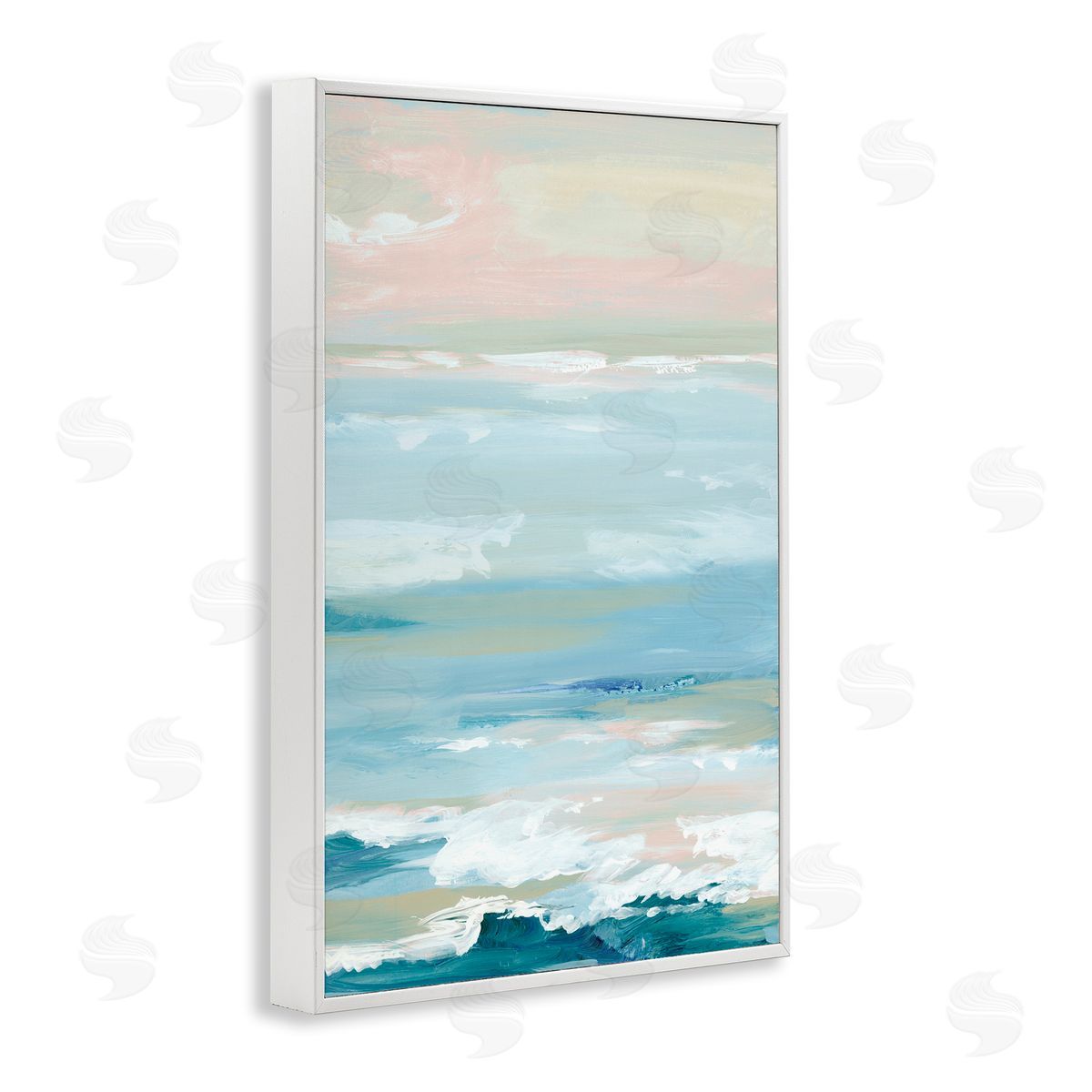 Lera Seaside Blush Abstraction Canvas Wall Art Print
