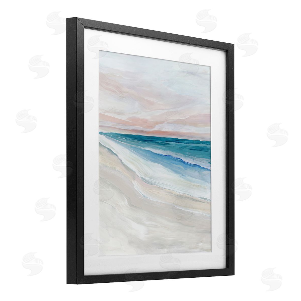 Ian C. Coastal Serenity Expression Canvas Wall Art Print