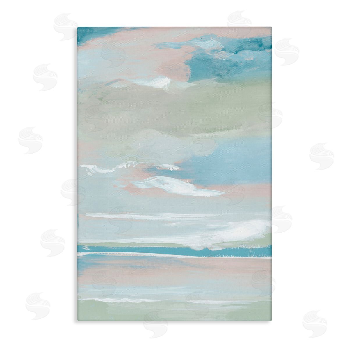 Lera Seaside Blush Sunrise Canvas Wall Art Print