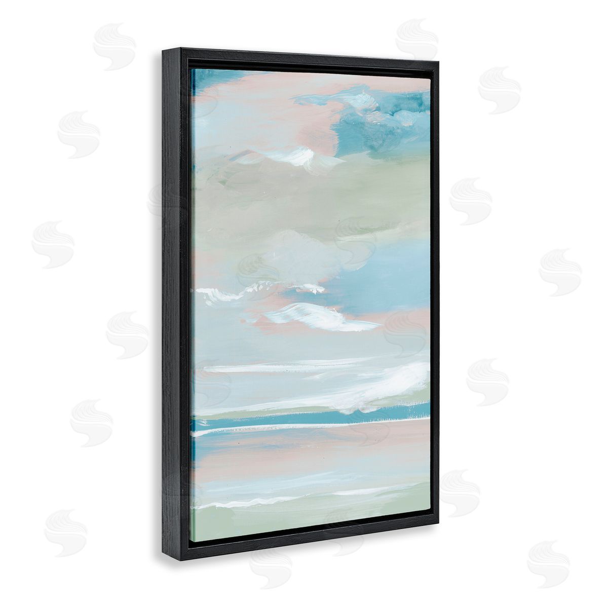 Lera Seaside Blush Sunrise Canvas Wall Art Print