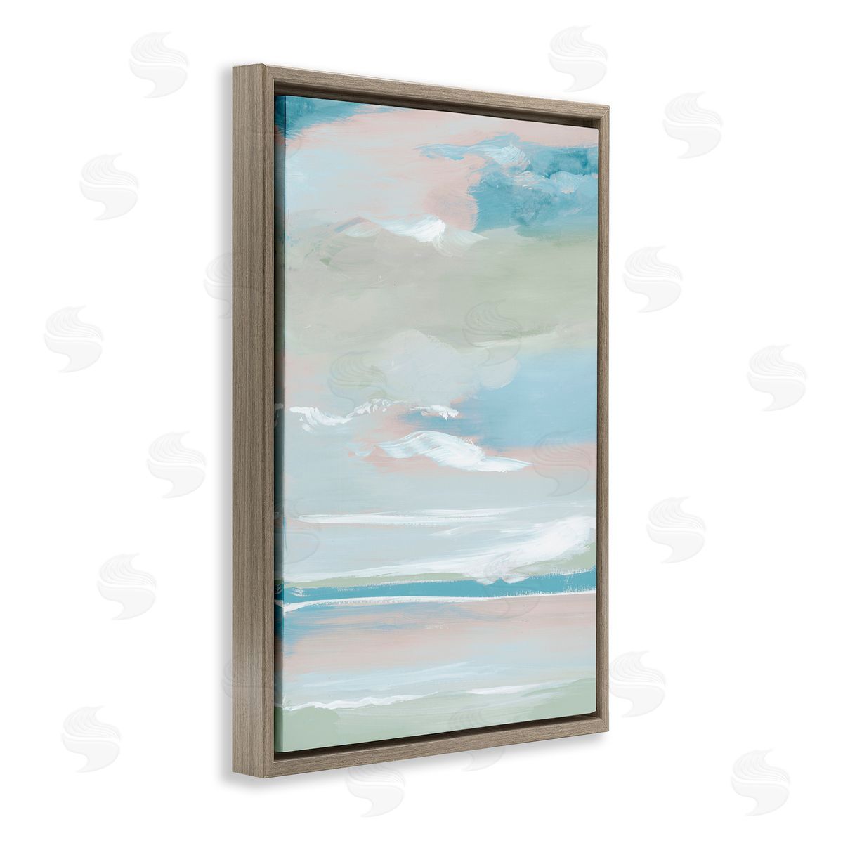 Lera Seaside Blush Sunrise Canvas Wall Art Print