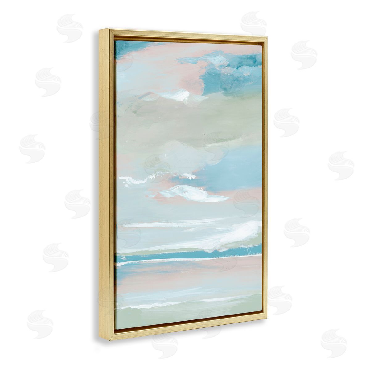 Lera Seaside Blush Sunrise Canvas Wall Art Print