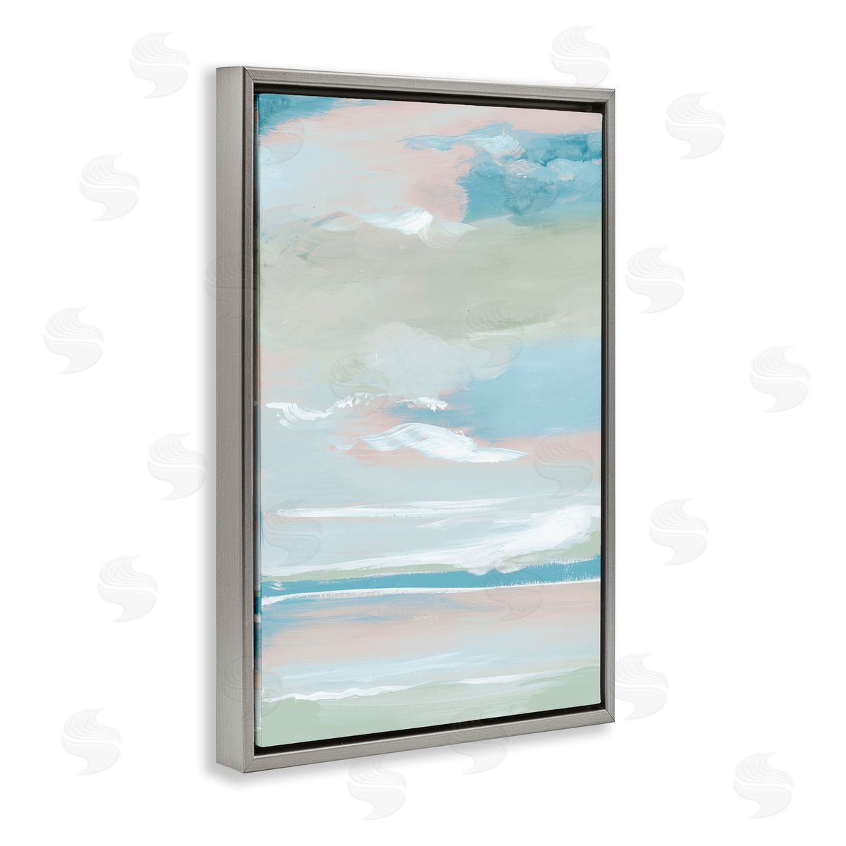 Lera Seaside Blush Sunrise Canvas Wall Art Print
