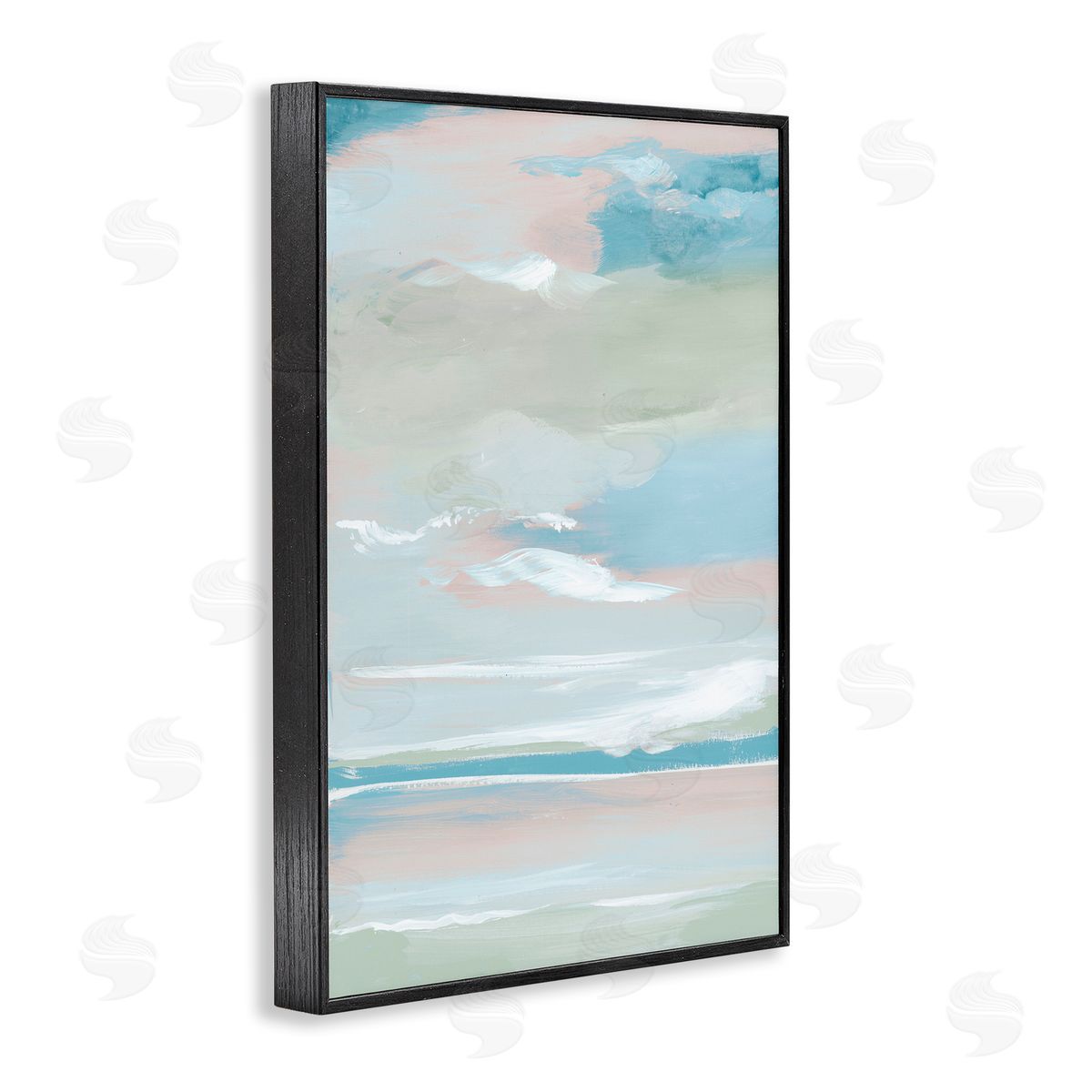 Lera Seaside Blush Sunrise Canvas Wall Art Print